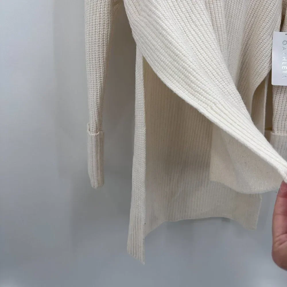 Athleta Shasta V Neck Wool Blend Knit Oversized Sweater XXS